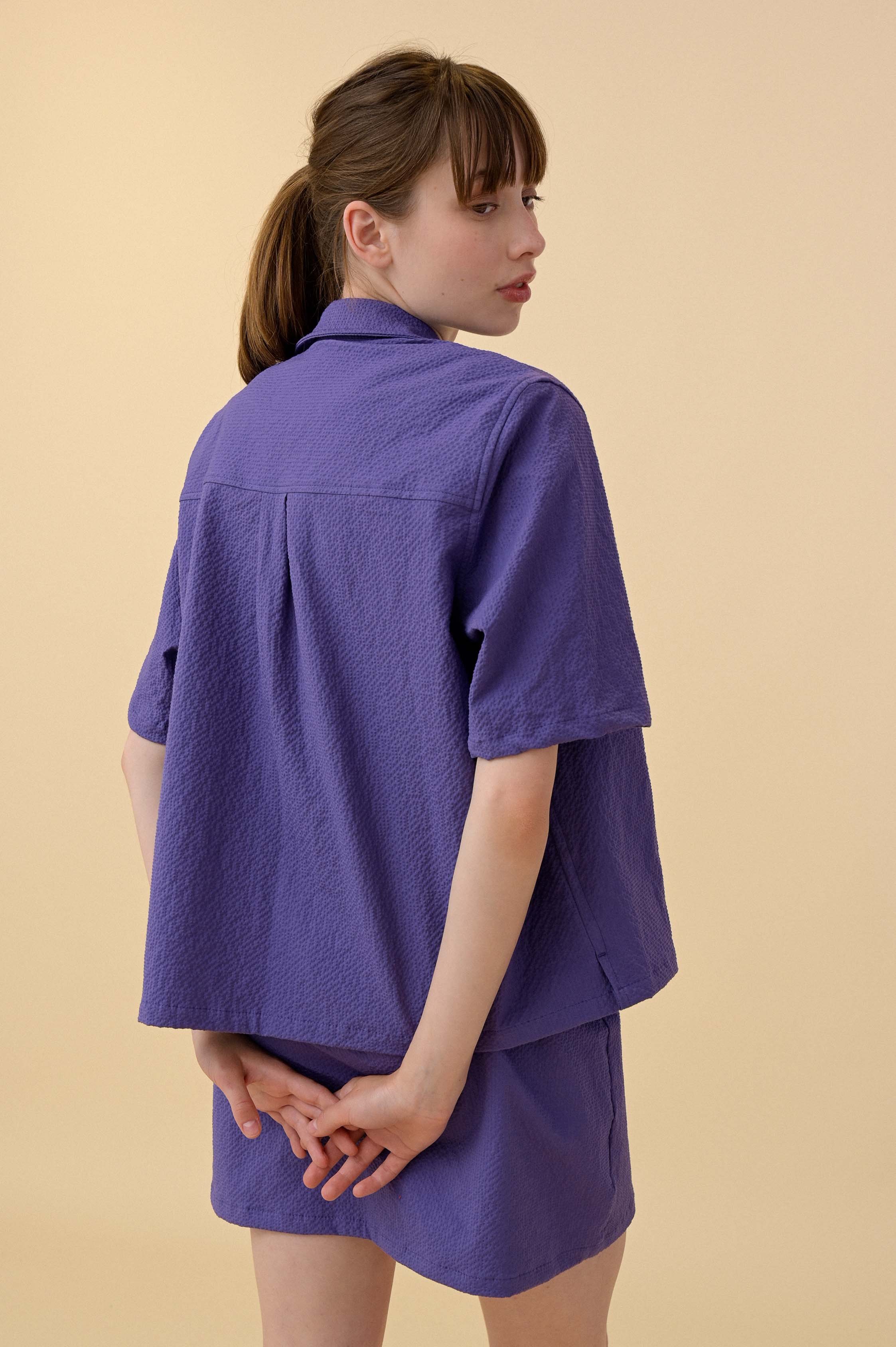 Cocktails For The Girls Please Shirt - Purple Seersucker (Women) - Image 7